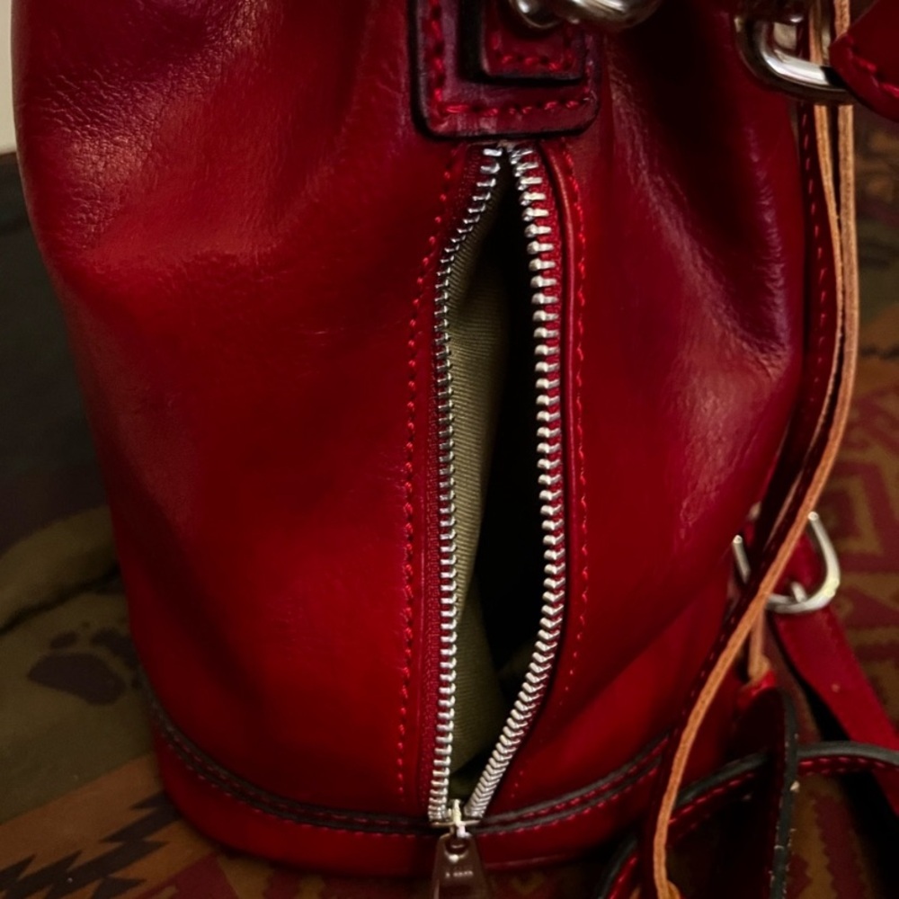 Leather Drawstring Bag - Picture 2 of 7